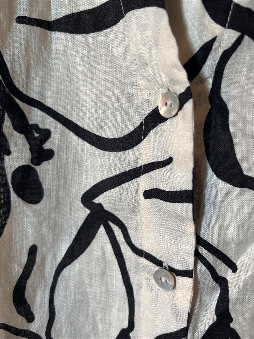 l*space Rio Black and Cream Floral Print Linen Tunic and Shorts Set NWOT - Picture 16 of 16